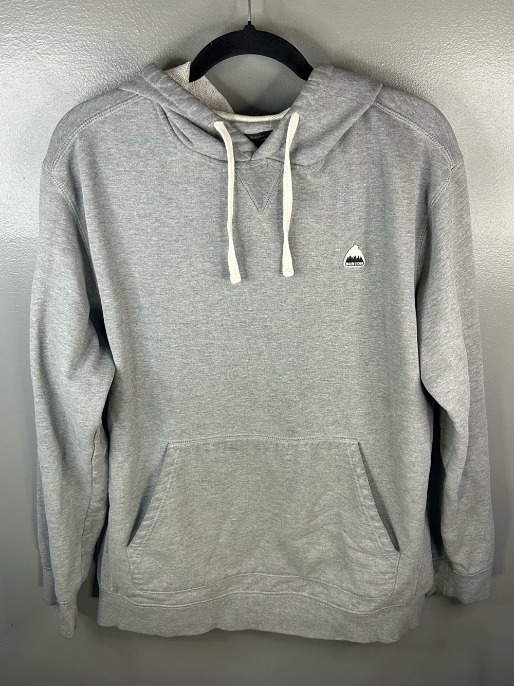 Burton Snowboarding Durable Goods Grey Pullover Hoodie Sweatshirt Size Medium